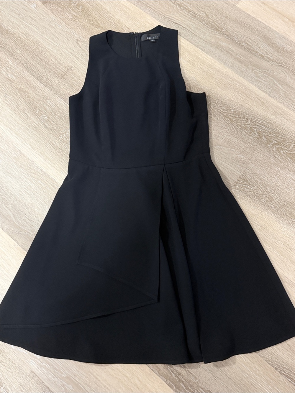Adelyn Rae Black Sleeveless Fit-and-Flare Midi Dress